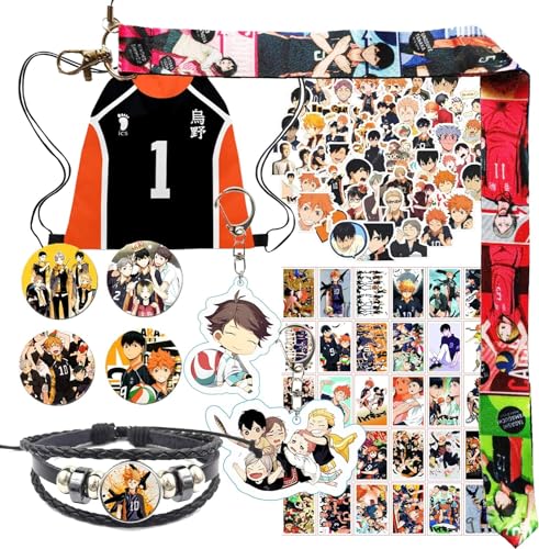 SMMUSEN Coffret cadeau sac à cordon comprenant un sac à dos à cordon de serrage, des bracelets, un cordon, des porte-clés, des épingles à boutons, des cartes Lomo, des autocollants (orange)