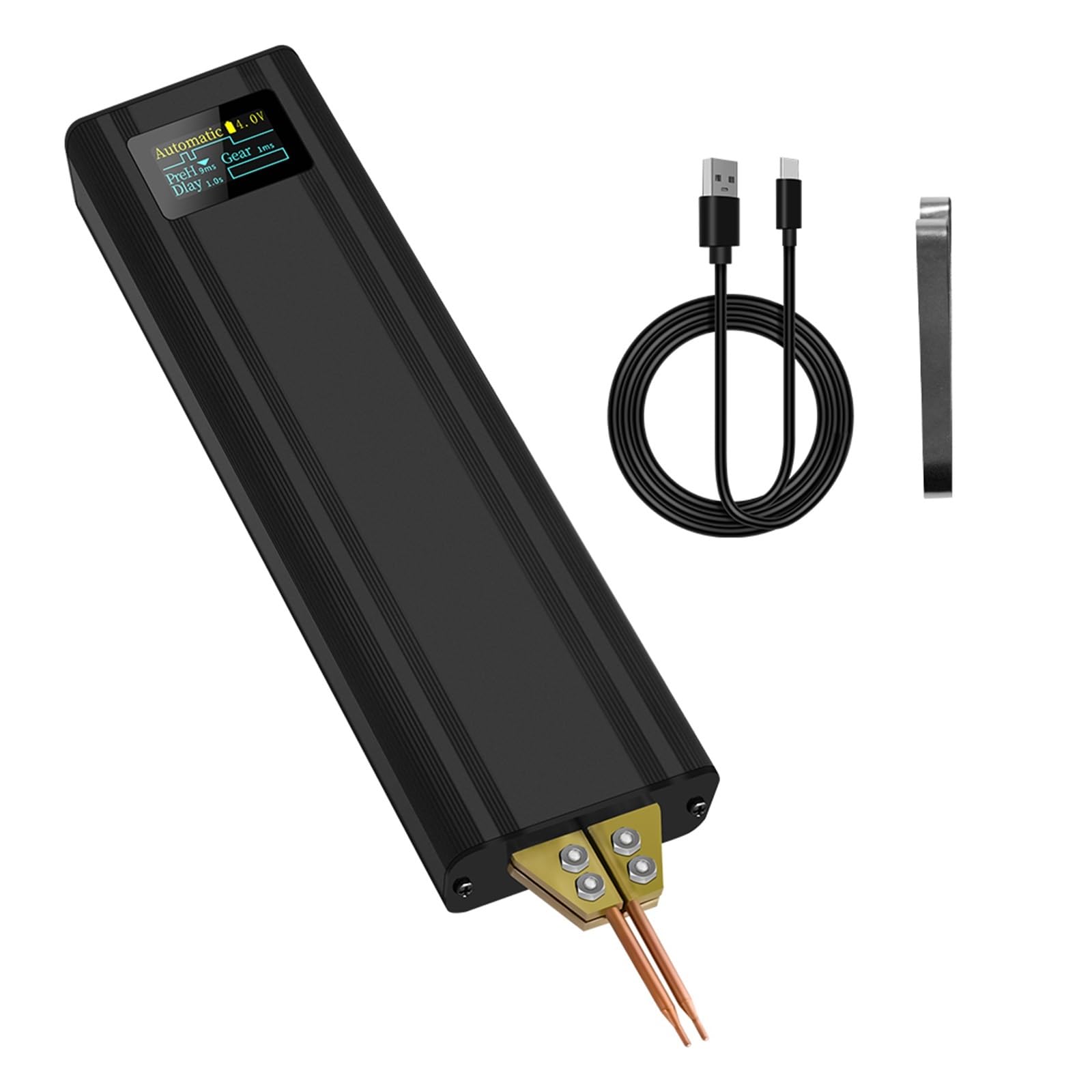 DIY Handheld 80 Gears Spot Welding Portable Adjustable Mini 0.2mm Nickel Battery Welder Machine Tool Kit LCD Display The Weld is Strong