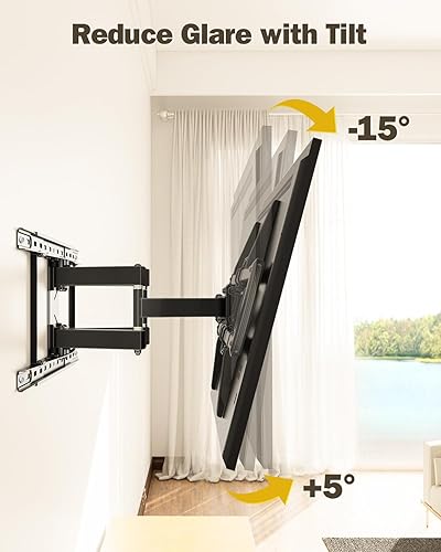 Miniatura 5 de Mounting Dream Soporte de pared para TV de movimiento completo con certificación UL para la mayoría de televisores de 42 a 84 pulgadas, soporte de