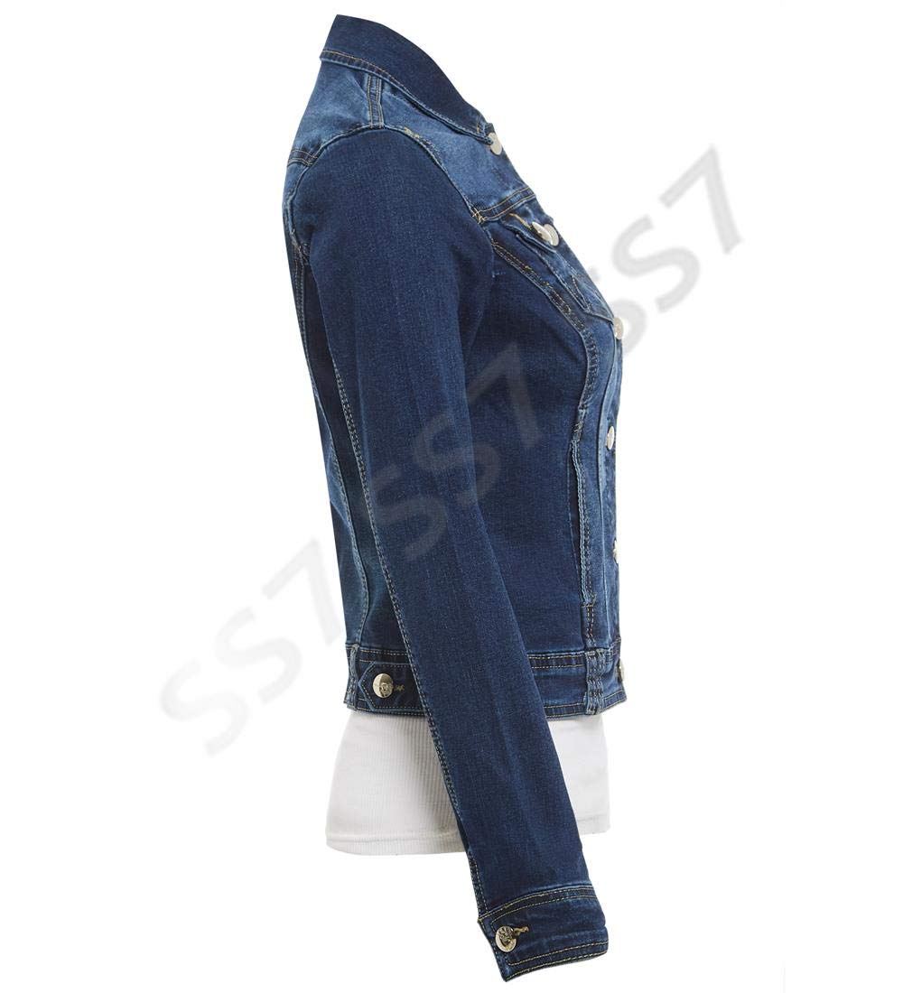 SS7 Femme Veste en Jean Indigo