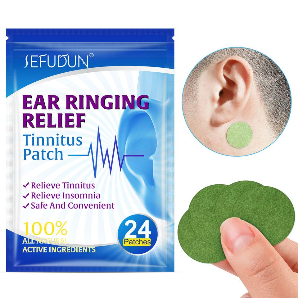 24pcs Tinnitus Patches Ear Ringing Relief Herbal Formula Skin Friendly Fit Acupoints Relieve Tinnitus Improve Buzzing