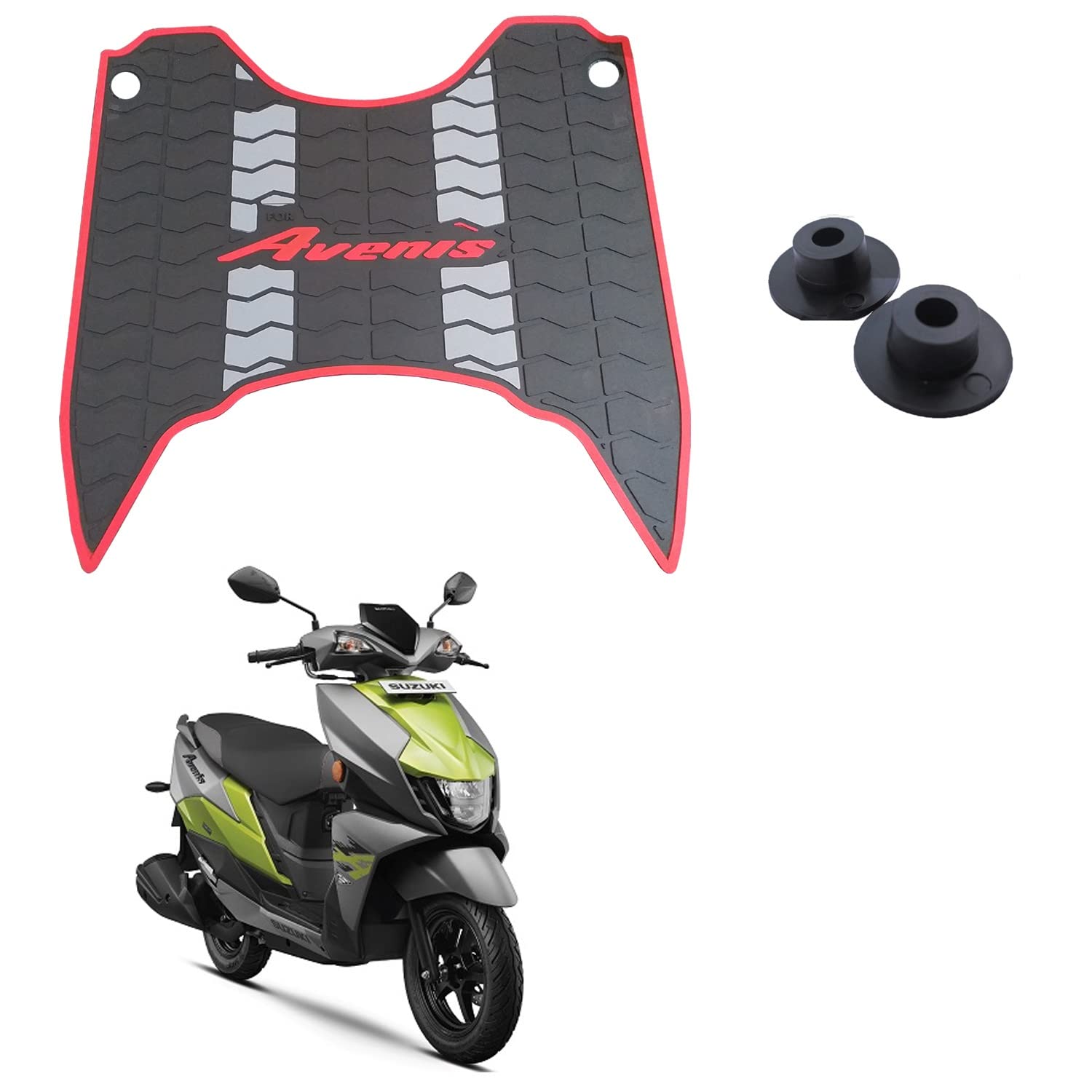 Scooter Foot Mat Floor Mat for Suz-uki Avenis 125 (Black II)