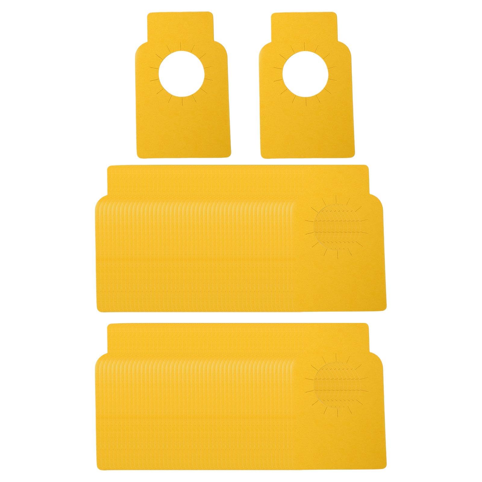 100 Etiquetas de Cuello para Botella de Vino Amarillas 57 x 89 mm