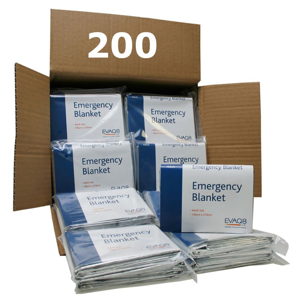200 Stück Überlebensdecken Aus Silberfolie – 130x210 Cm, Wärmeisolierend, Für Sport, Notfall, Erste-Hilfe-Set