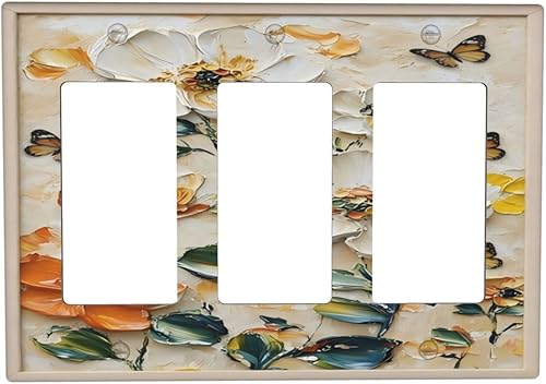 Miniatura 188 de Cubiertas Decorativas de Arte para Interruptores de Luz, Hojas de Otoño, Placa de Pared de Palanca Individual, Cubierta Decorativa de Interruptor,