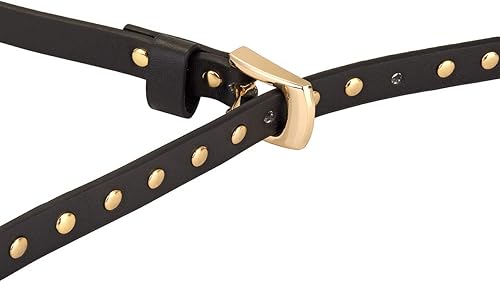 Miniatura 6 de Ayliss Cinturón de cuero punk para mujer, cintura delgada con tachuelas, estilo casual, remache, pantalones vaqueros, cinturones de metal de roca