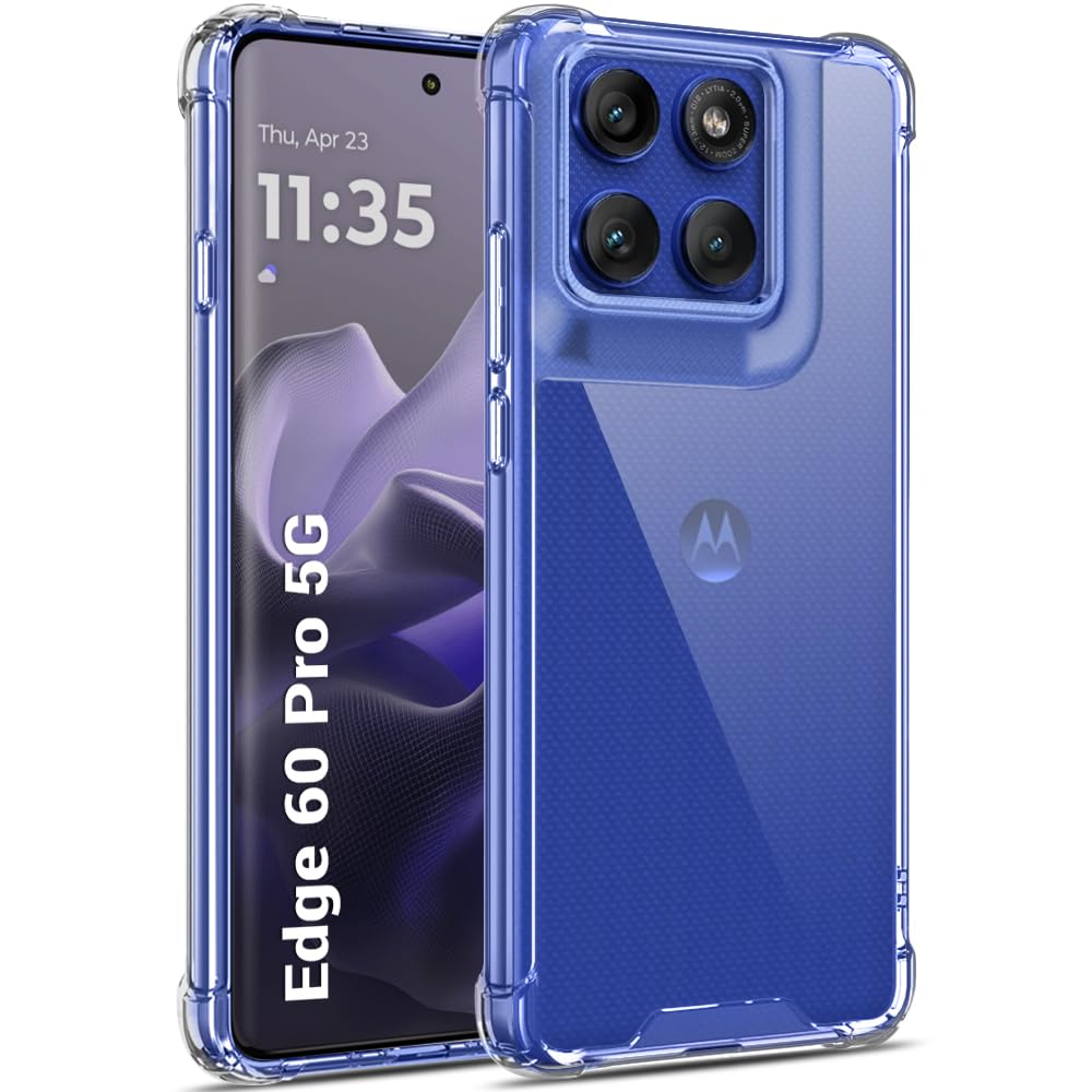 TheGiftKart Shockproof Crystal Clear Back Cover Case for Motorola Moto Edge 60 Pro 5G | 360 Degree Protection | Hard Clear Back Cover for Moto Edge 60 Pro (PC & TPU, Transparent)-image-43