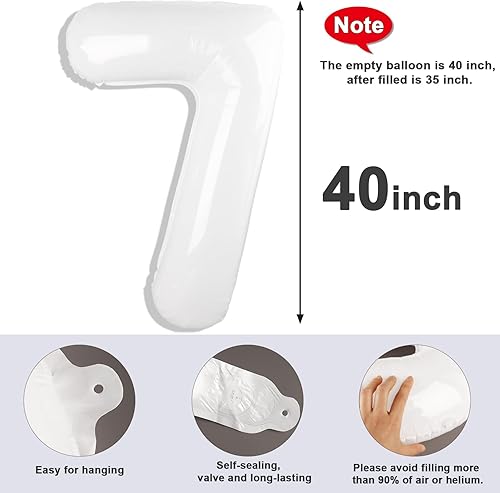Vista 556 de Globos de números 0 de 40 pulgadas, globos negros de números para números 10, 20, 30, 40, 50, 60, 70, 80, 90, 100, globos de números 10, 20, 30, 40