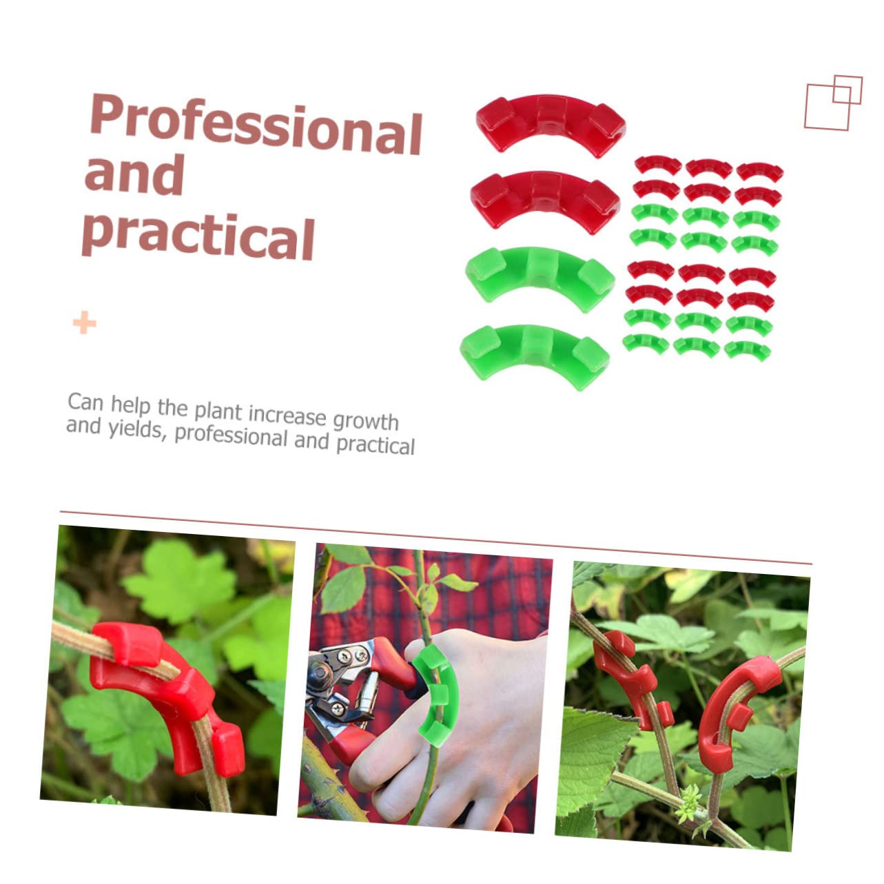 POPETPOP 300pièces Benders De Plantes Plastique à Degrés Clips De Fixation pour Branches Et De Plantes Outils De Jardinage pour Intérieur Et Extérieur