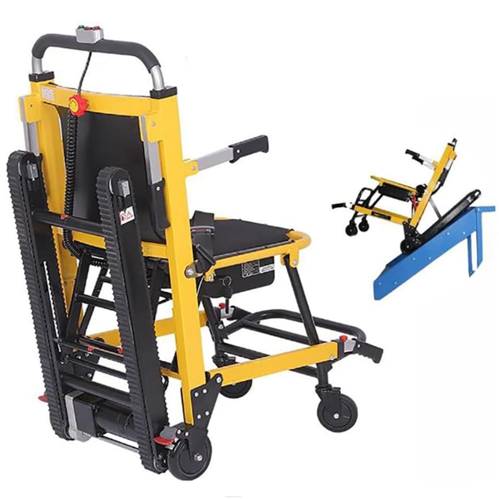 Elektrischer Raupen-Treppensteiger,Treppenlifte Für Ältere Menschen,Elektrische Treppenlifte,Leichter Faltbarer Treppenliftstuhl,Rahmen Aus Aluminiumlegierung,Tragfähigkeit 169 Kg