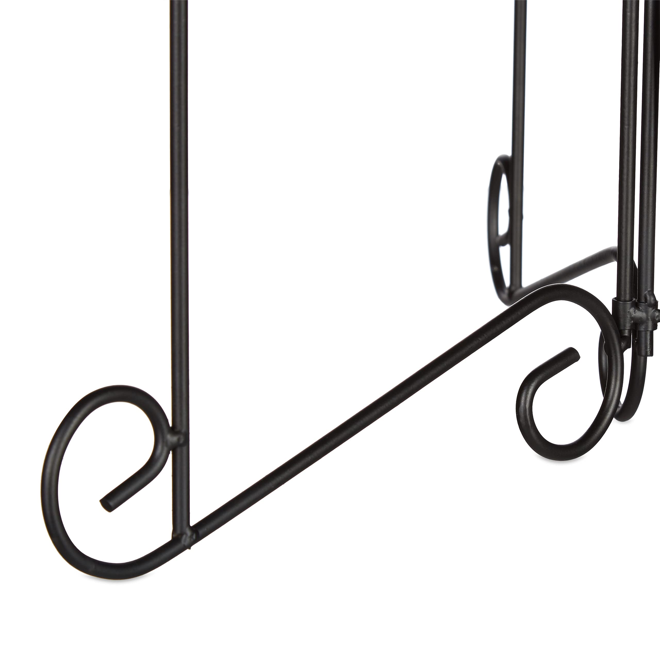 Relaxdays Scaffale Porta Piante, in Metallo Verniciato a Polvere, 3 Ripiani, Fiori, Decorativo, H: 50 cm, Fioriera, nero