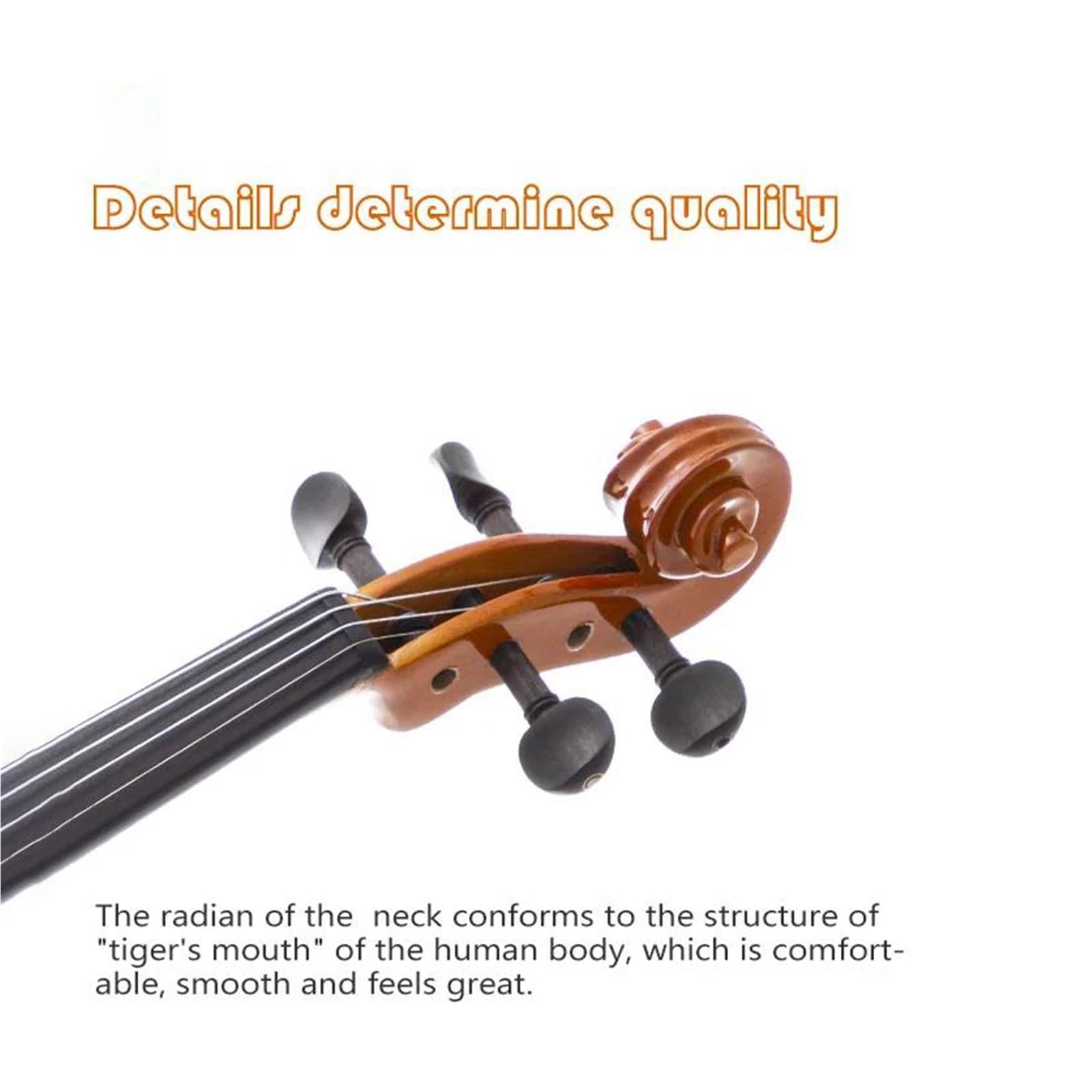 Kit Di Violino Professionale Violino Elettrico In Legno Massello Per Strumento A Corde Di Violino 4/4 Con Pioli E Mentoniera In Ebano