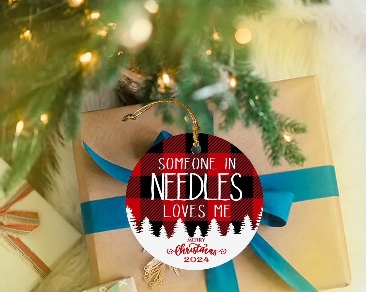 Family Ornament Needles Someone in Needles Loves Me - Long Distance Needles 3'' Plastic