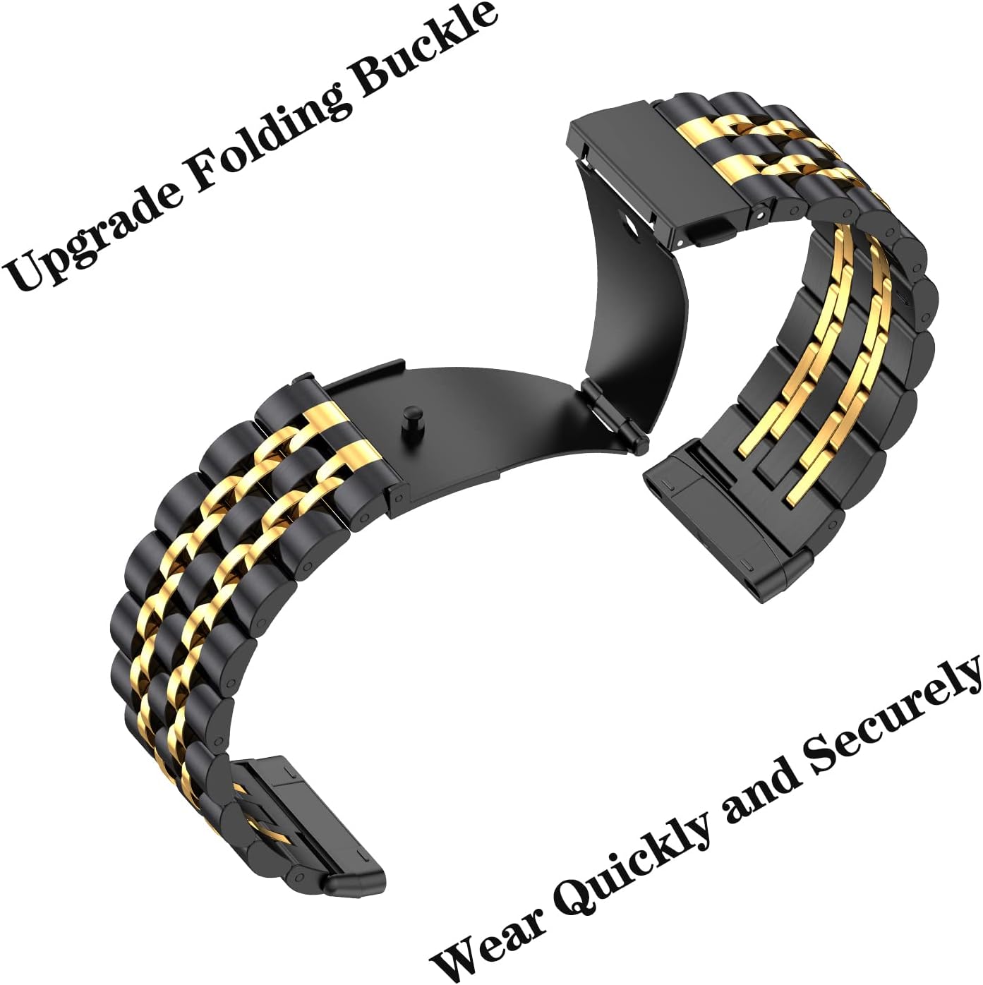 ZPJPPLX for Fitbit Versa 4/Sense 2 Metal Bands for Men Women,Compitaple with Fitbit Versa 3/Sense Stainless Steel Watch Band - Image 4