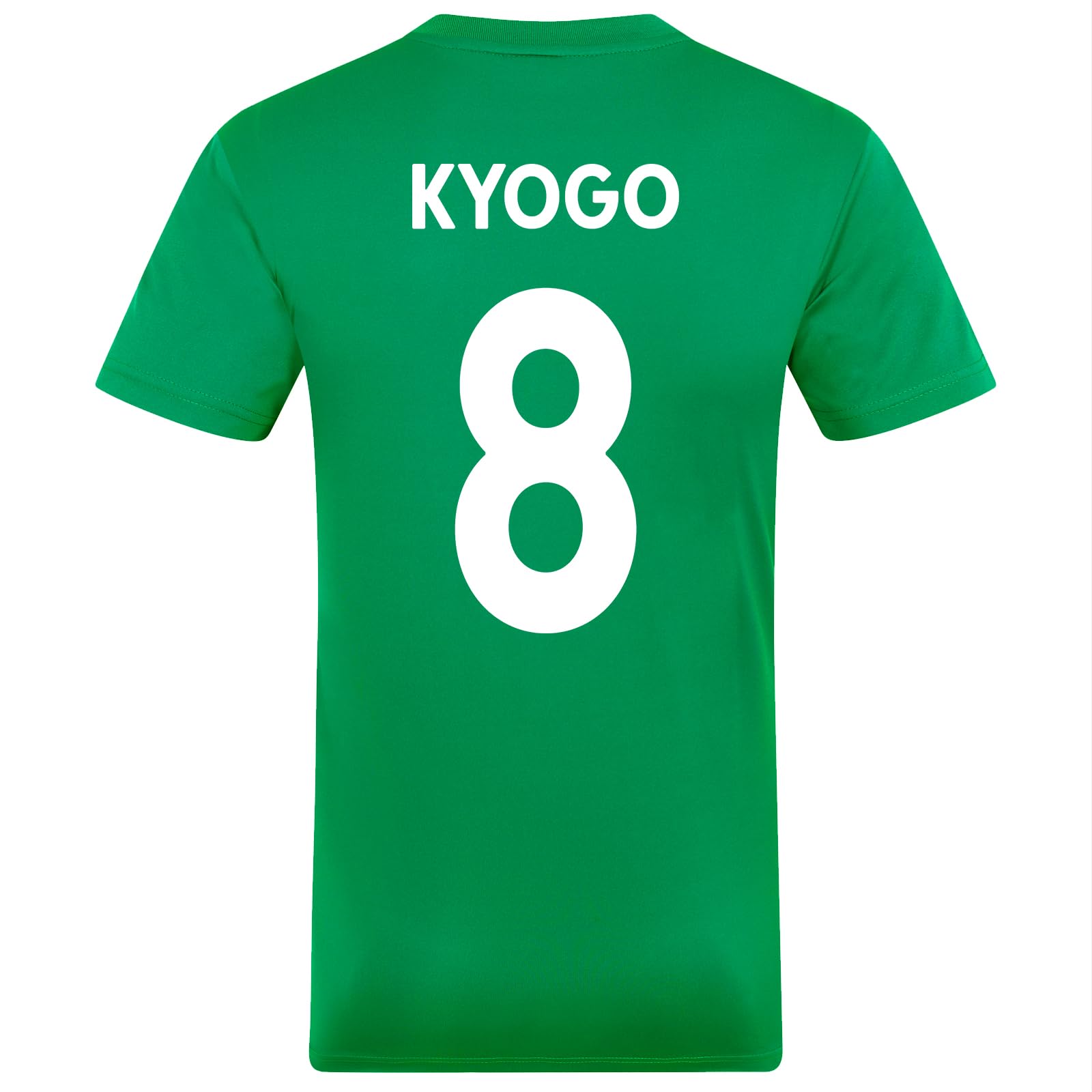 Celtic FC Mens Kyogo 8 Poly T-Shirt Green White Stripe XXL