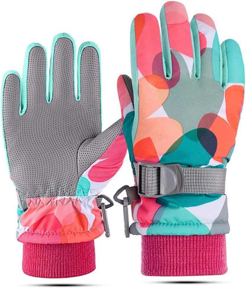 EDIACE Ski Gloves Winter Warmest Waterproof Breathable Cycling Mittens for 5-12 Years Old Kids Boys Girls Snow, Skiing, Snowboarding