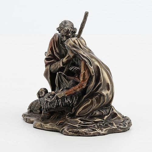 Miniatura 3 de Veronese Design Estatua de resina de bronce fundido en frío de la belén de Jesús, 3.9in de alto