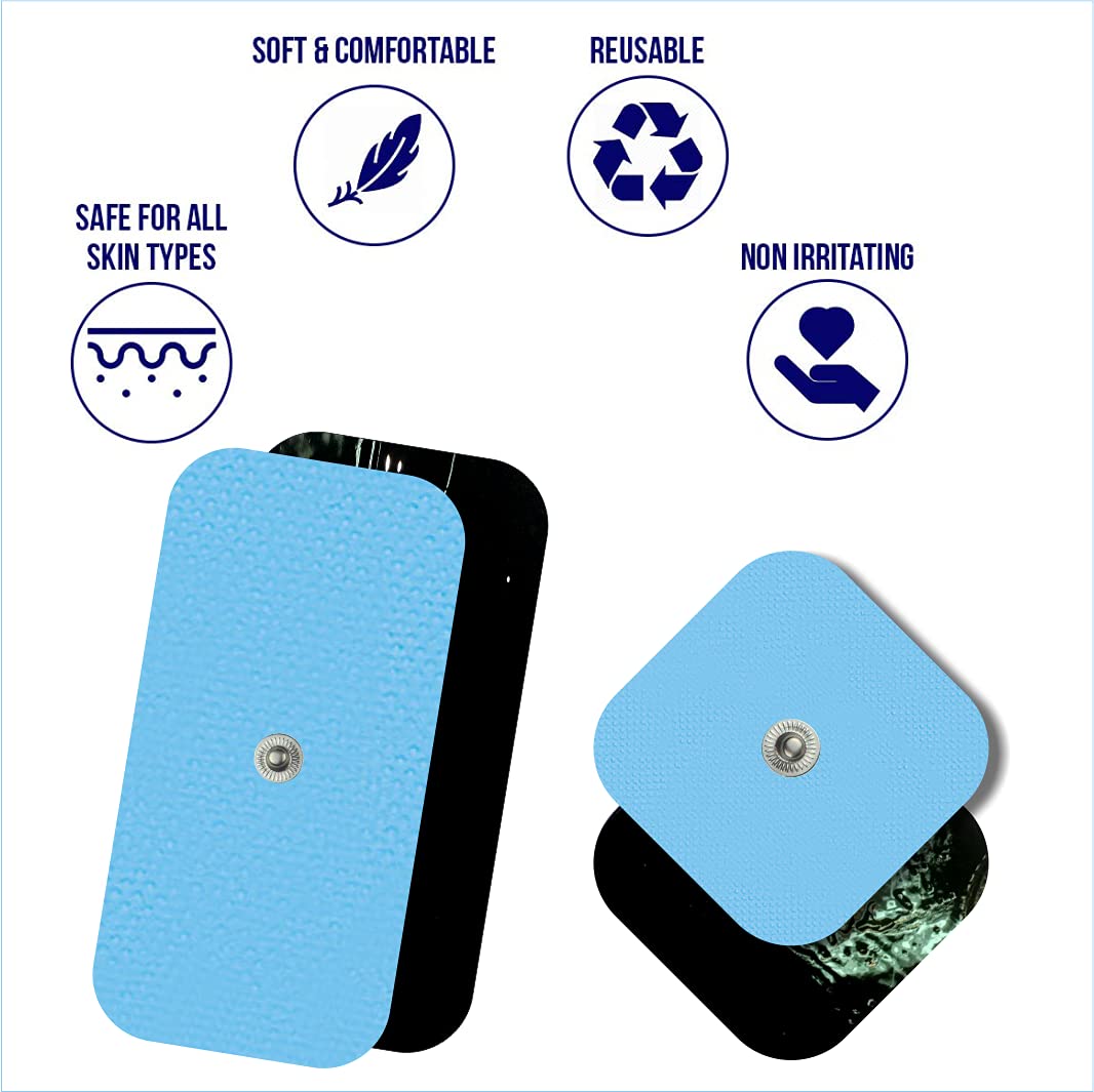 Pack 16 électrodes compatibles avec Les appareils: Beurer, Bluetens, Sanitas, Vitalcontrol (8 unités 50x50 mm + 8 unités 50x100 mm)