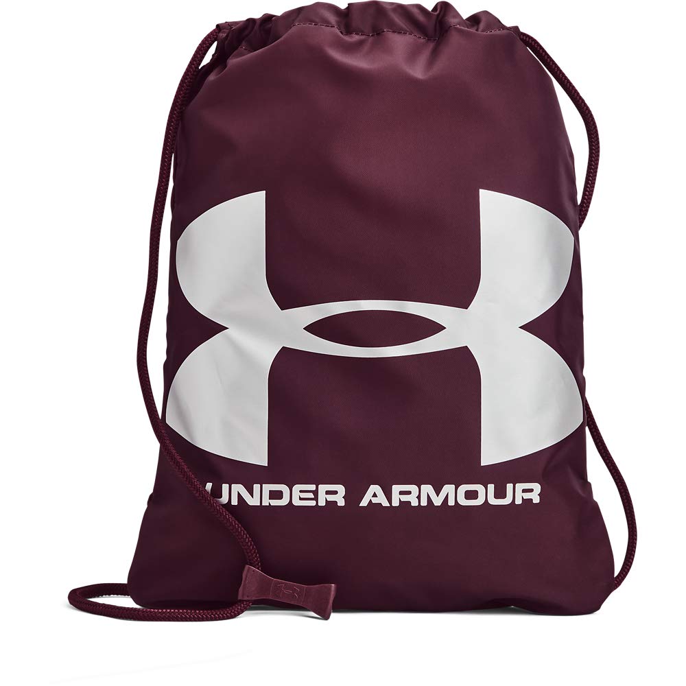 Under Armour Adult Ozsee Sackpack , Dark Maroon (602)/Metallic Silver , One Size Fits All โ image 1