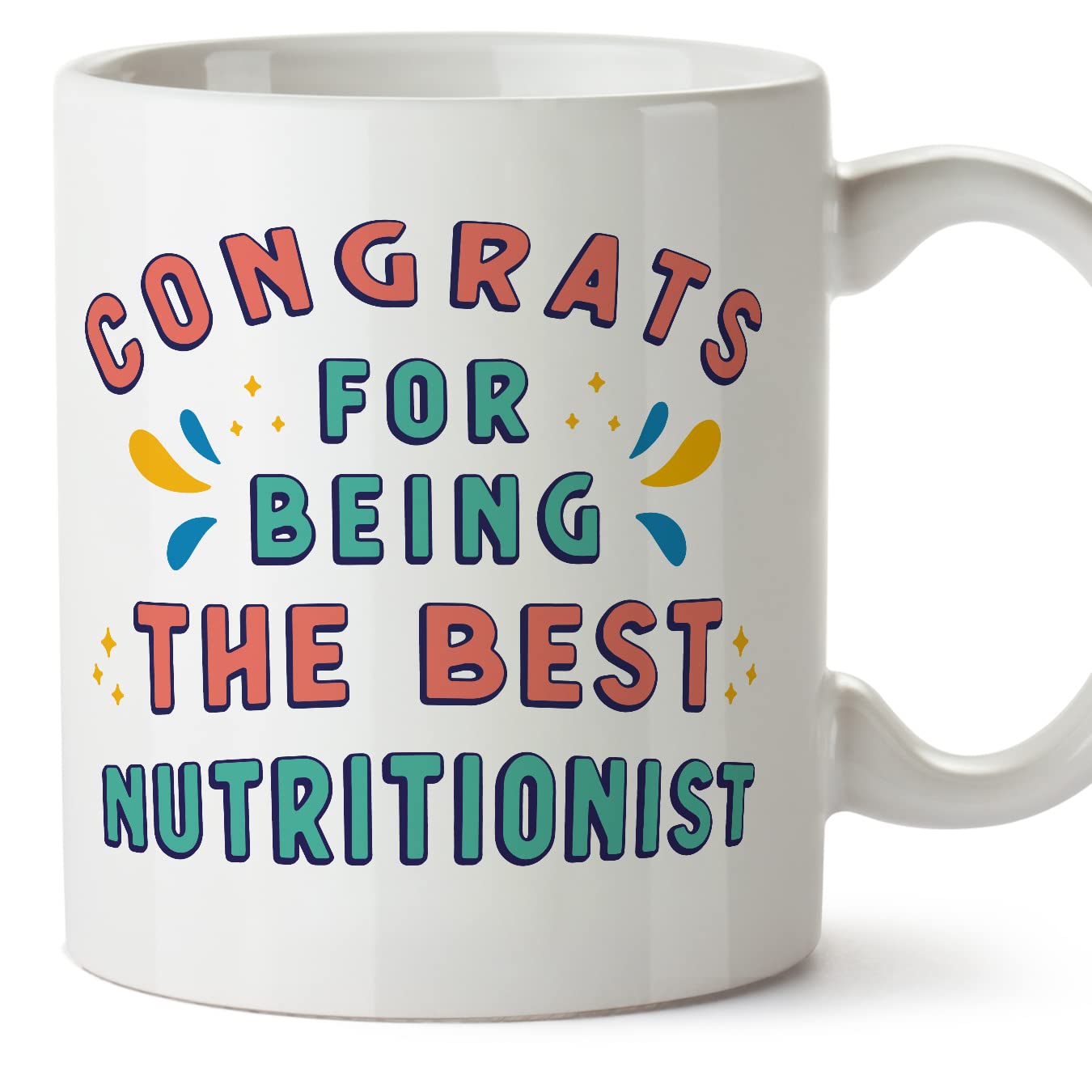 MUGFFINS Nutritionist Mug - in English - Congrats for Being The Best - Funny Gift for Colleagues - Ceramic 11oz Mug