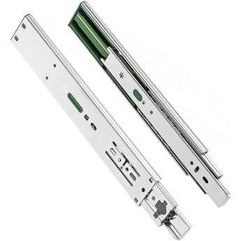 GTV H45 drawer rails full extension drawer extensions - 45.3 x 250 mm - strong galvanized steel - soft-close rail system - telescopic rail ball guide - loadable up to 30 KG 1 set = 2 pieces
