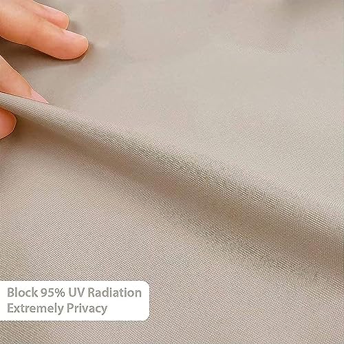 Cobertura De Sombra Externa Retangular Bege Pergolado Dossel Cantos E Bordas Reforçados 165 GSM Lona
