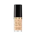 Too Faced Born This Way Super Coverage Multi-Use Concealer | Full Coverage, Non-Comedogenic, Oil Free + Long Lasting Concealer | Hyaluronic Acid + Coconut Water, 0.06 Fl Oz, Travel Size, Porcelain