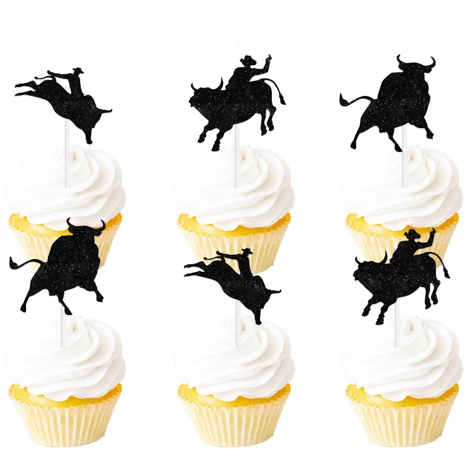 18-Pack Ice Cream Cupcake Toppers - Colorful Glitter Birthday Party Decor For Baby Showers, Sensory Play & Desserts