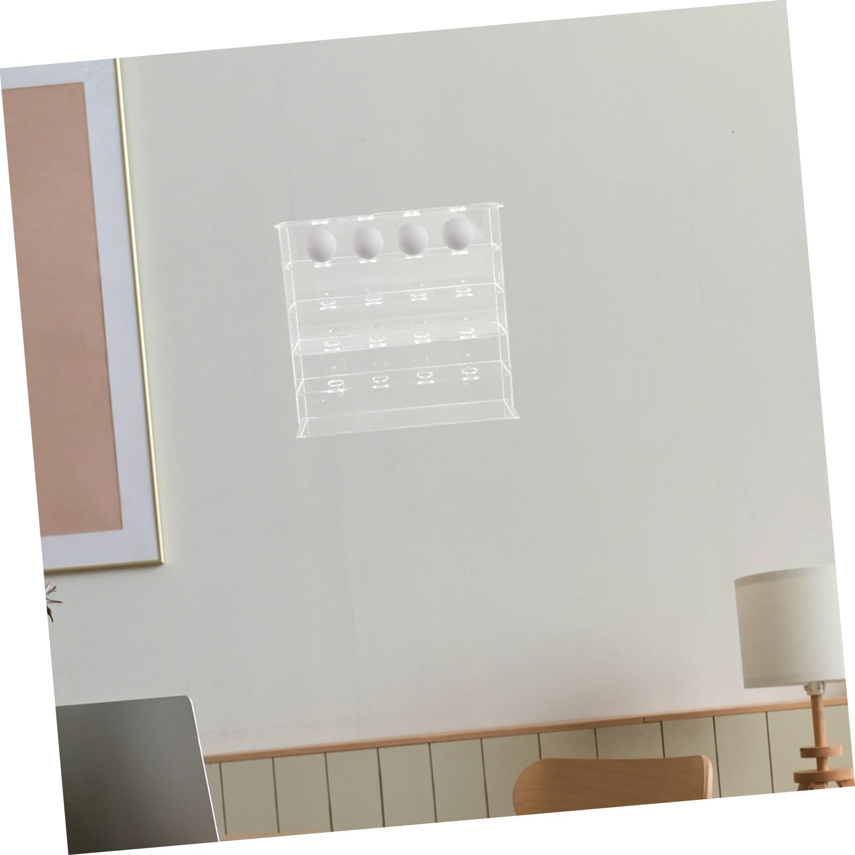 Expositor de Balones de Golf de Acrílico para Pared, Multiorificio
