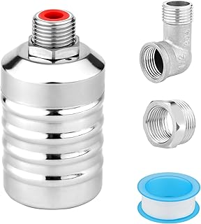 Auto Float Valve, 1/2" 3/4" Thread Stainless Steel Water Level Control Float Valve No Electricity Required Automatic Water Level Controller for Water Tank Pool Water Tower