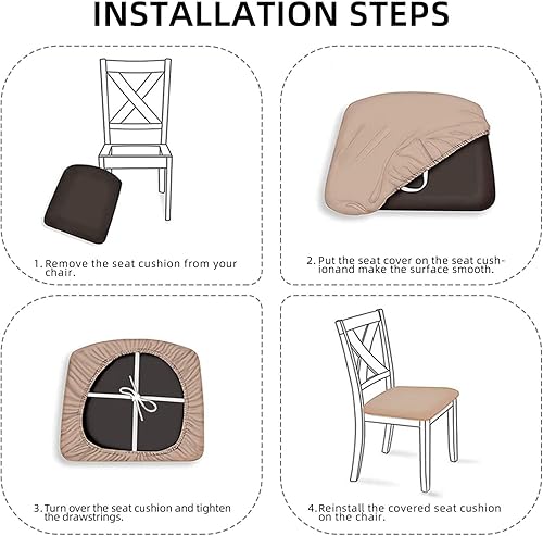 Miniatura 4 de Fundas de cojín para sillas de comedor de calaveras coloridas, extraíbles y lavables, fundas reutilizables para sillas de cocina, para comedor,