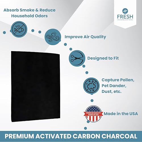 Miniatura 2 de Filtro de repuesto de carbón activado para modelos de CA portátiles Whynter ARC‑14S / ARC‑14SH / ARC‑141BG (ARC‑CF‑14S) – Control de olores y COV