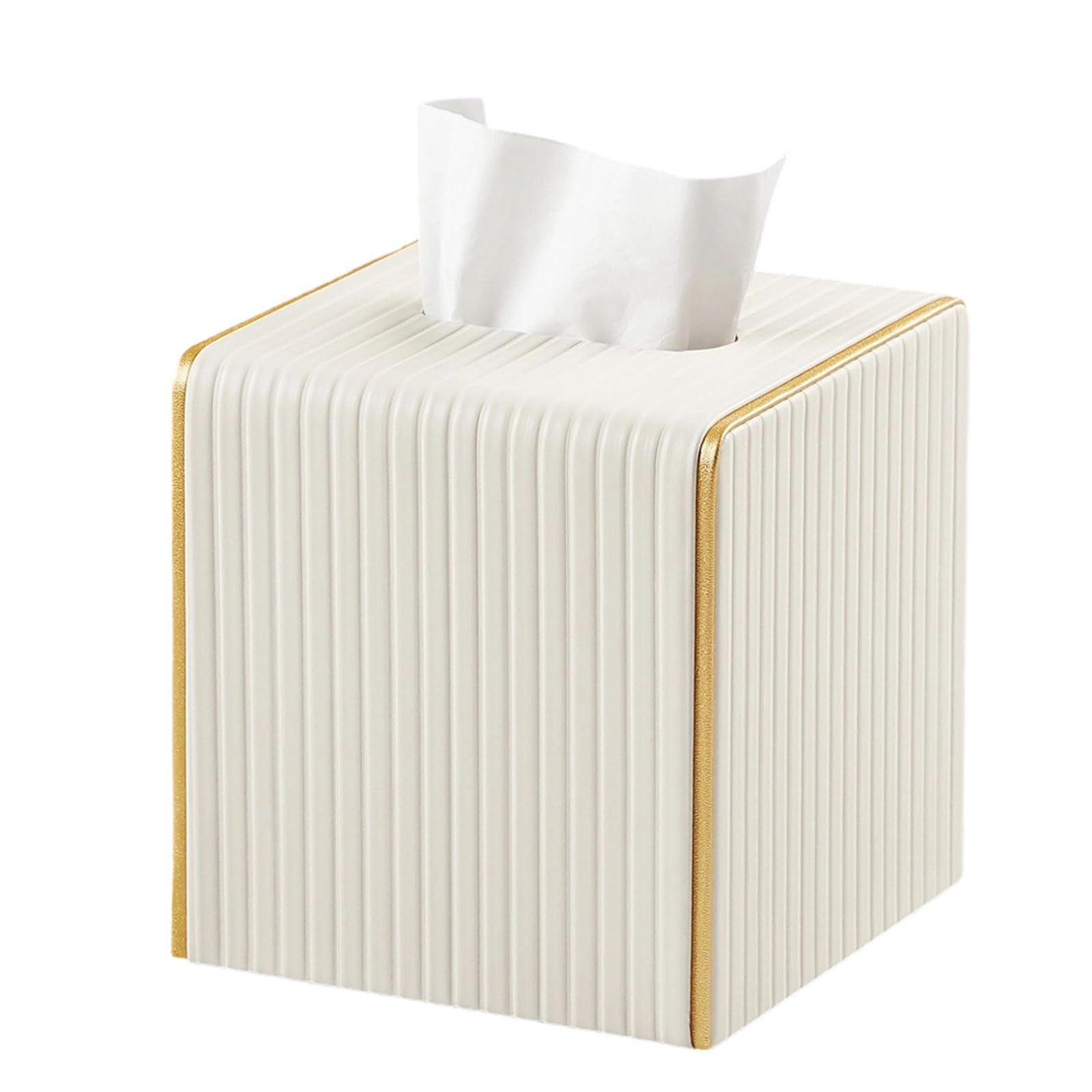 Napkin Dispenser Craft of Soft Synthetic Leather for Kitchen Dining Table Elegant Square Leather Tissue Box Holder