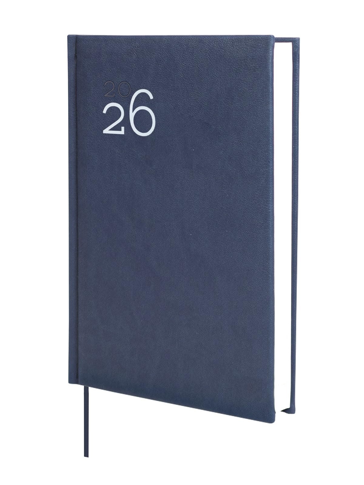 Finocam - Agenda 2026 1 Day Page | January - December (12 months) | 2026 Yearly Planner | Bound Hardcover Padded Milano - Blue - Spanish
