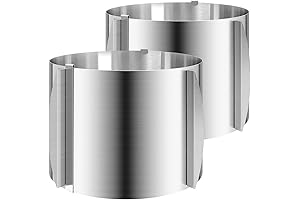 Adjustable Cake Rings - Elite 2-Pack Round Cake Mold with Sizes Ranging from 6"-12" Inch