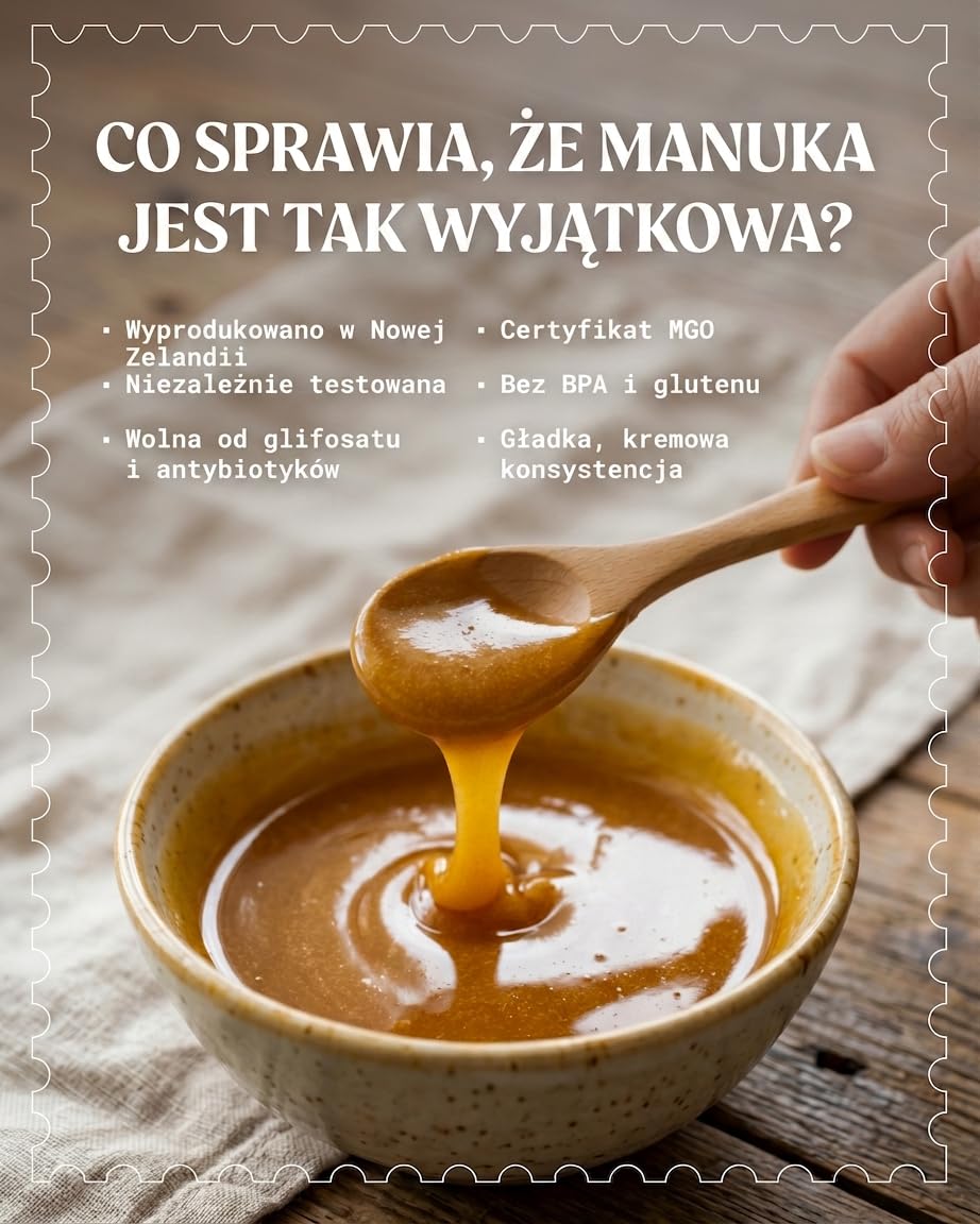 NaturalePiù Miód Manuka 800+ MGO 250g, jednokwiatowy i naturalny