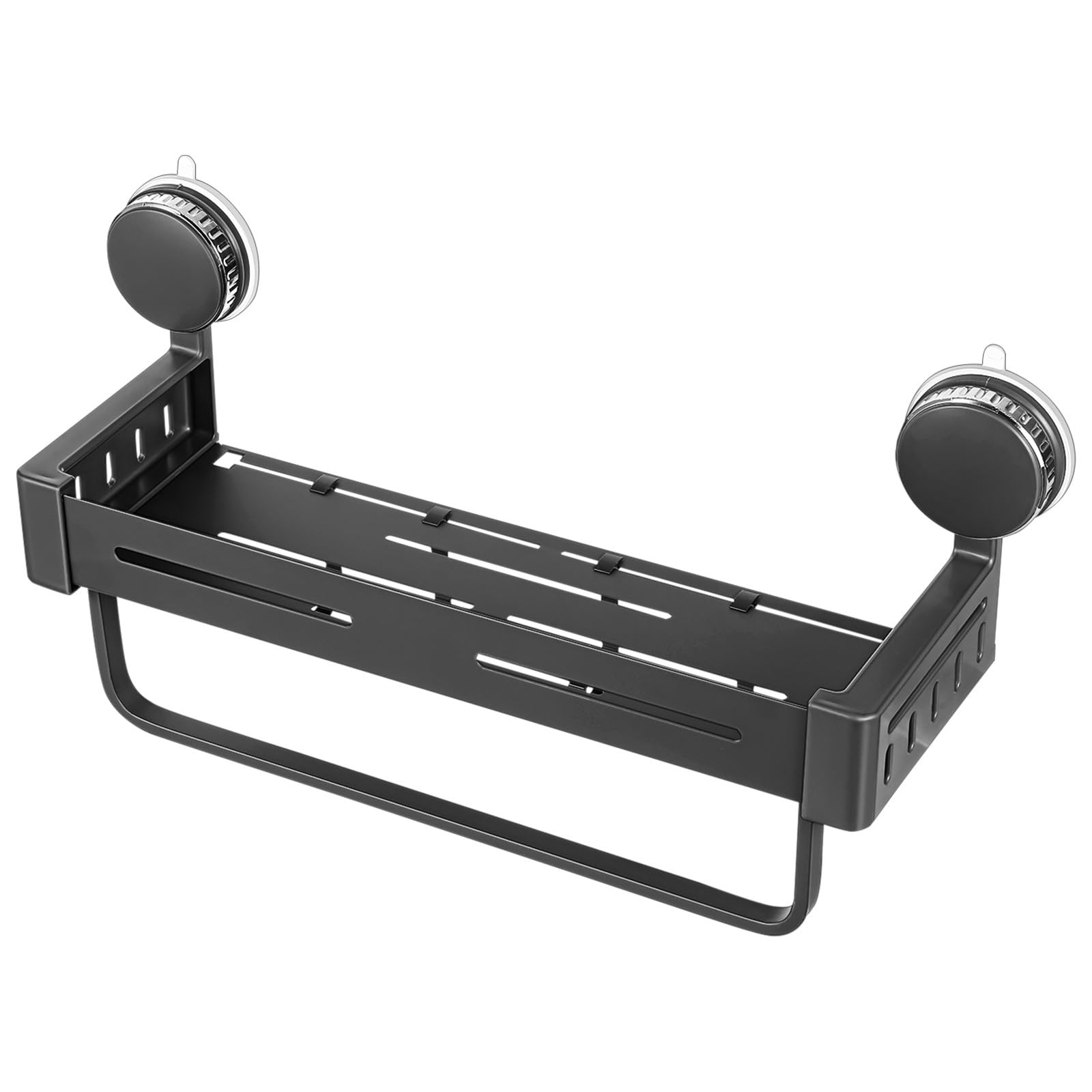 Estante de Almacenamiento de Aluminio y Plástico con Ventosa Organizador de Especias y Utensilios Ahorro de Espacio Práctico para Cocina y Despensa