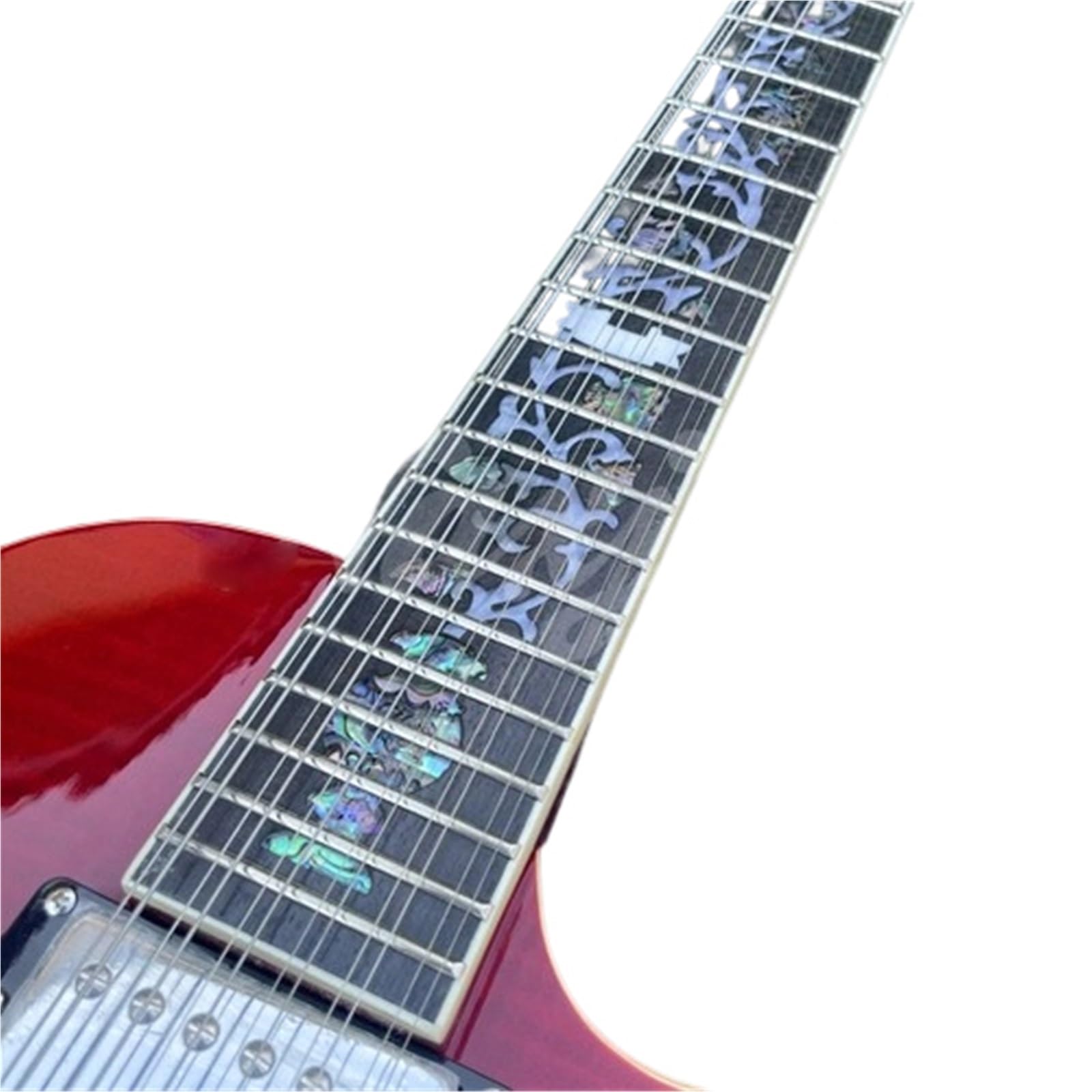 Guitarra Eléctrica 12 Cuerdas Flame Maple Semi Hollow Jazz Guitarra Eléctrica F Agujeros Cuello De Caoba Hardware Cromado