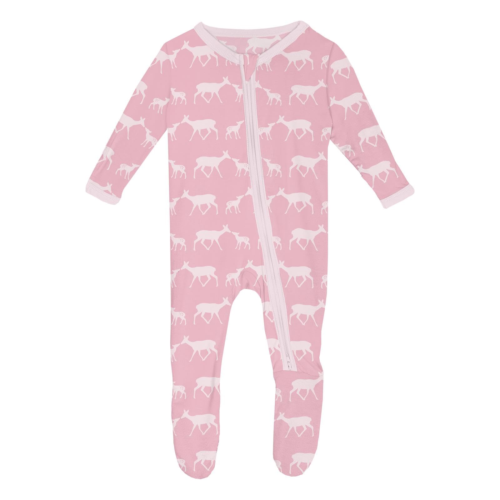 KicKee Baby &amp; Toddler Zipper Footie – Ultra-Soft Viscose from Bamboo Pajamas with Flip Paws &amp; Grips