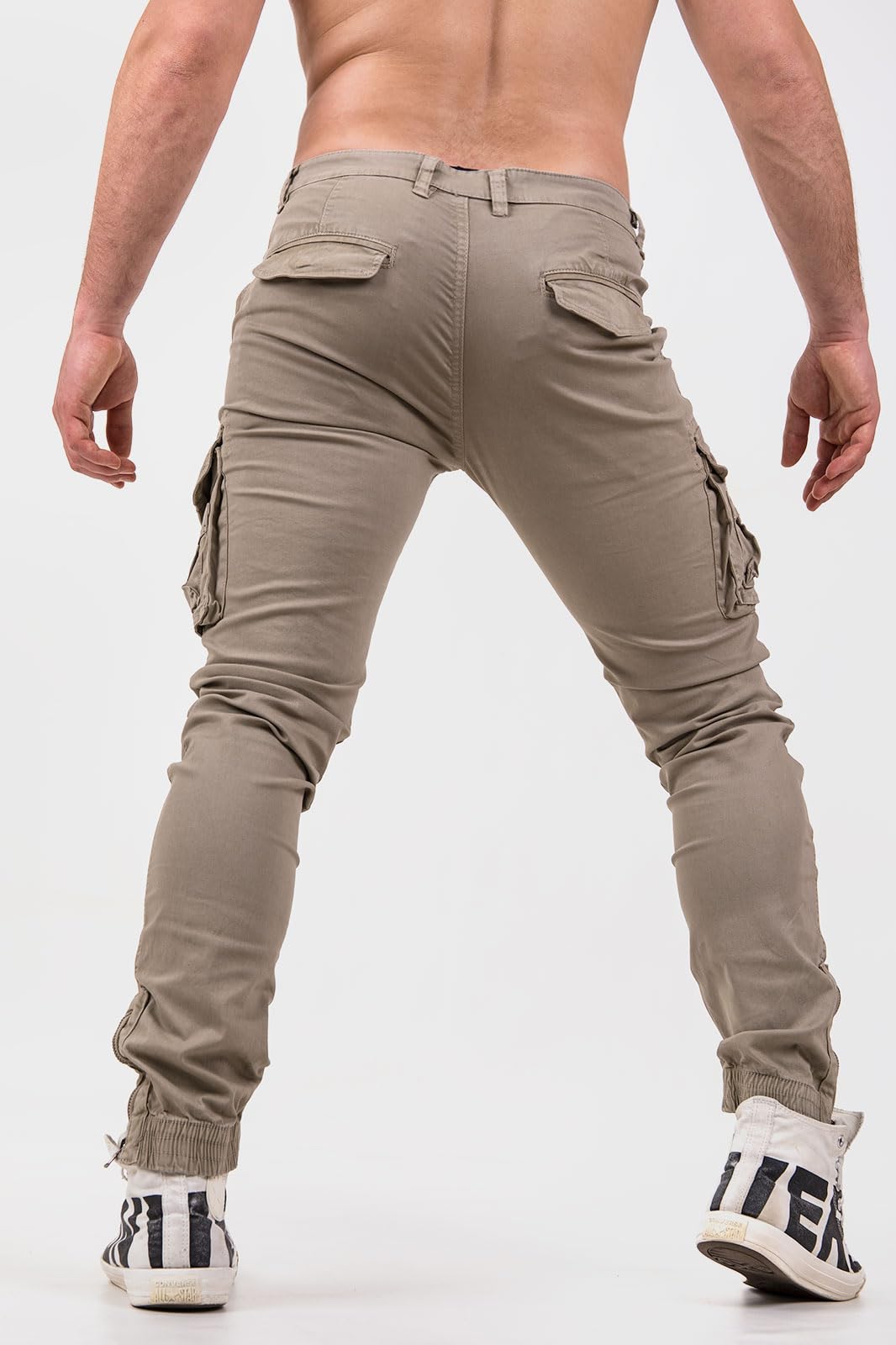Instinct Pantaloni Cargo Uomo Pantaloni Uomo con Tasche Laterali Pantalone Uomo Tasconato Pantaloni Uomo Cargo Militari Casual Uomo Pantaloni Multi Tasca Cotone Slim Fit