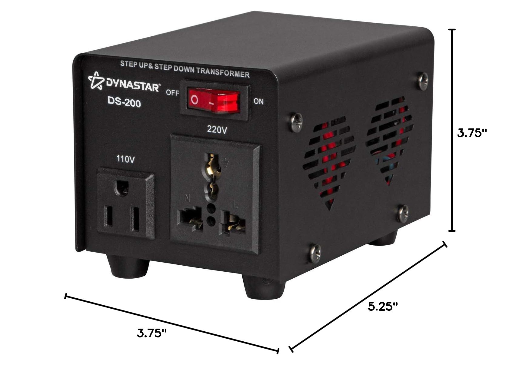 Dynastar Step Up & Step Down Voltage Converter and Transformer 110-220 to 220-240 Volts; Heavy Duty Extra Durable Lifetime Coil 200 Watts product thumbnail 8