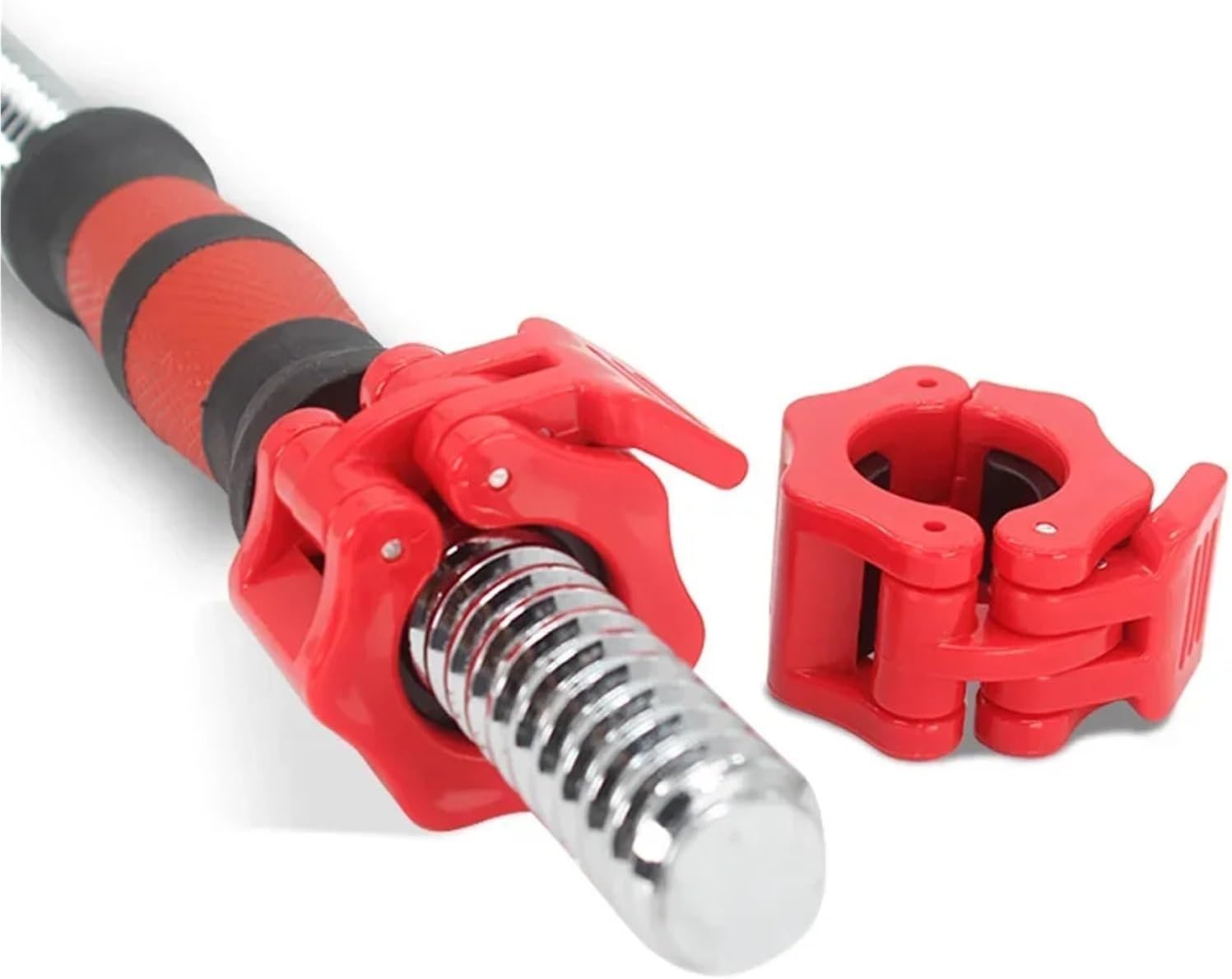 Standard Spin-Lock Barbell Anti-Slip Nuts 10 Pcs Quick Release Barbell Clamps Spin Lock Collars Weight Bar Clips for Weightlifting and Strength Training