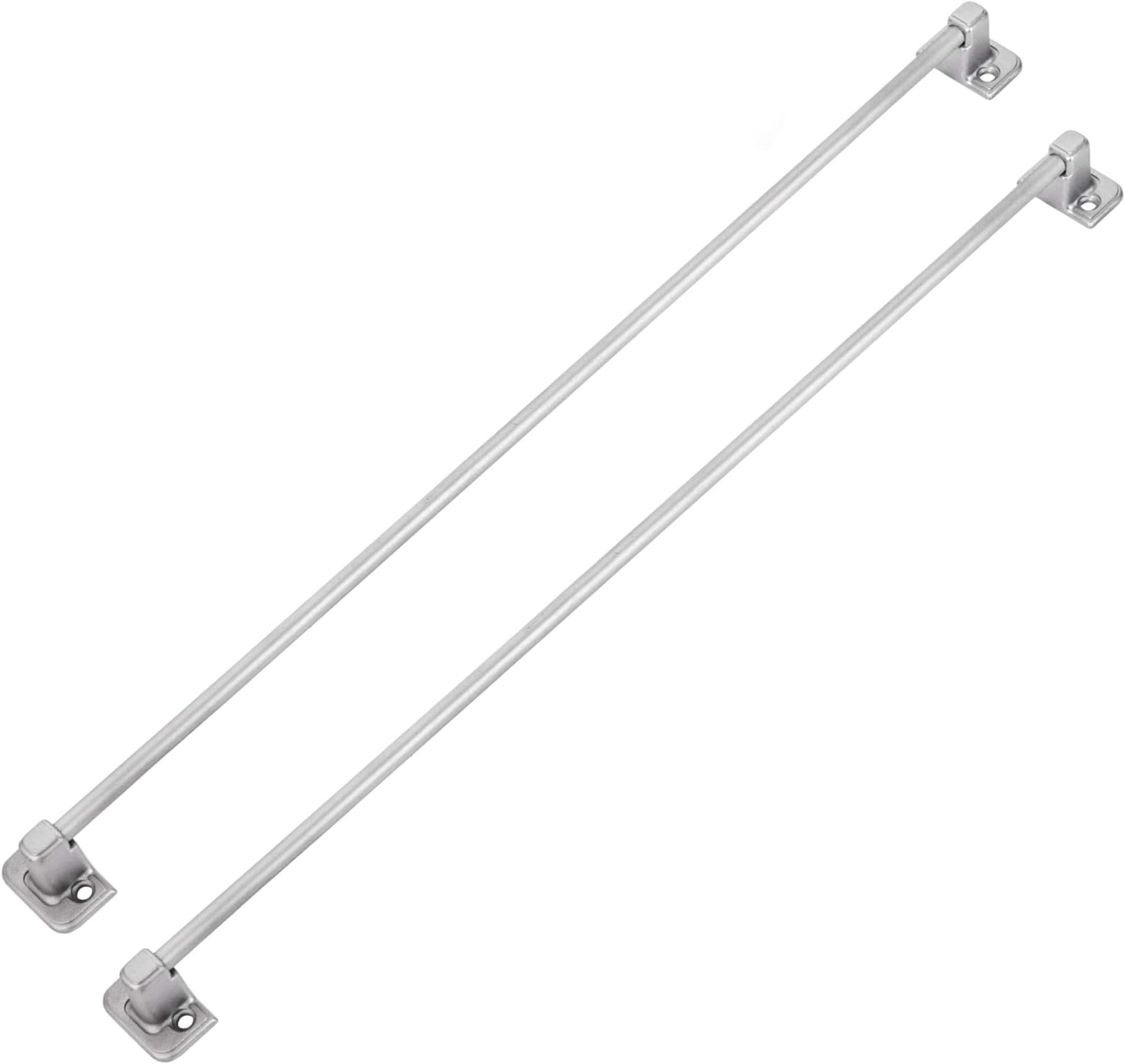 Small Rail, For Ties, Belts, Scarfs, Pack of 2, Ideal for Wardrobes and Cupboards, Silver, 2 Pack