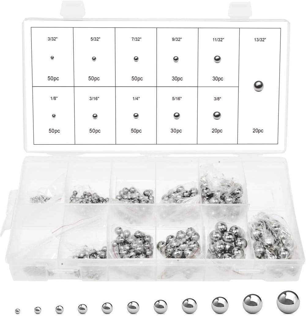 SWORDFISH31320-430pc SAE Precision Bearing Steel Ball Assortment