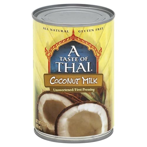 A Taste of Thai Lite - Leche de coco 13.5 onzas líquidas paquete de 12 Menos grasa, menos calorías Sustituto perfecto para leche o crema Ideal