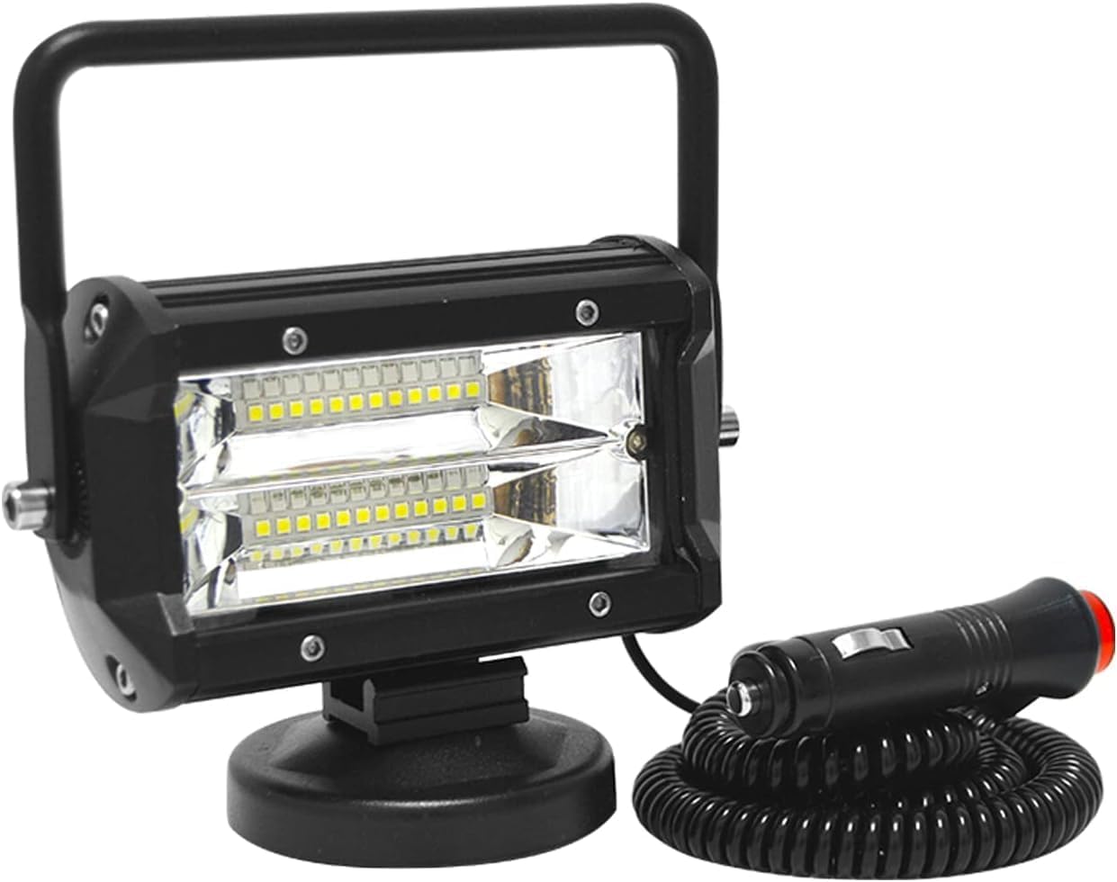 Willpower 1PCS 72W Flood Work Light with Magnetic Base, 6 Inch Portable Work Light for Various Off-Road Vehicles Trucks 4x4 ATV SUV
