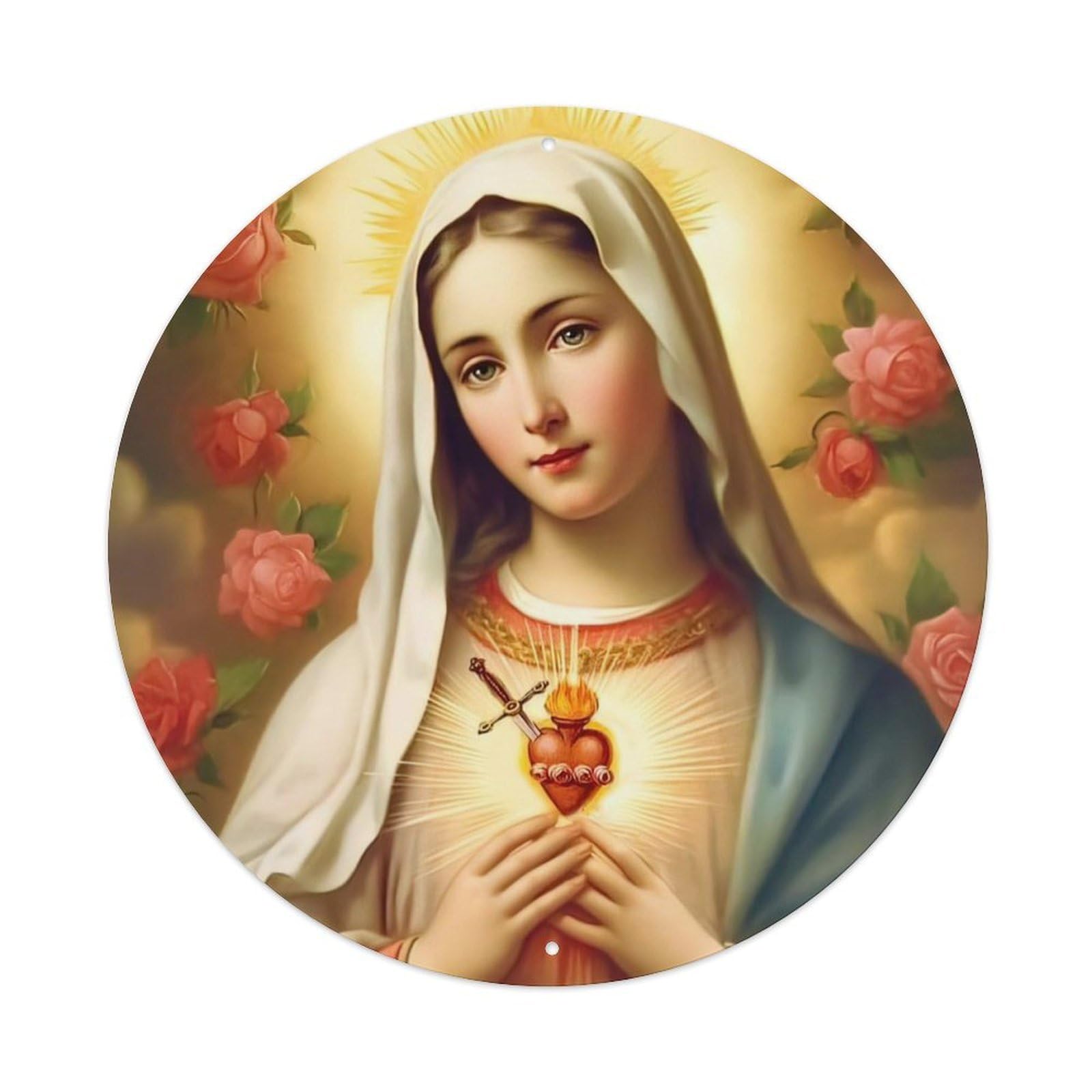 Religious The Great Virgin Mary Metal Tin Sign
