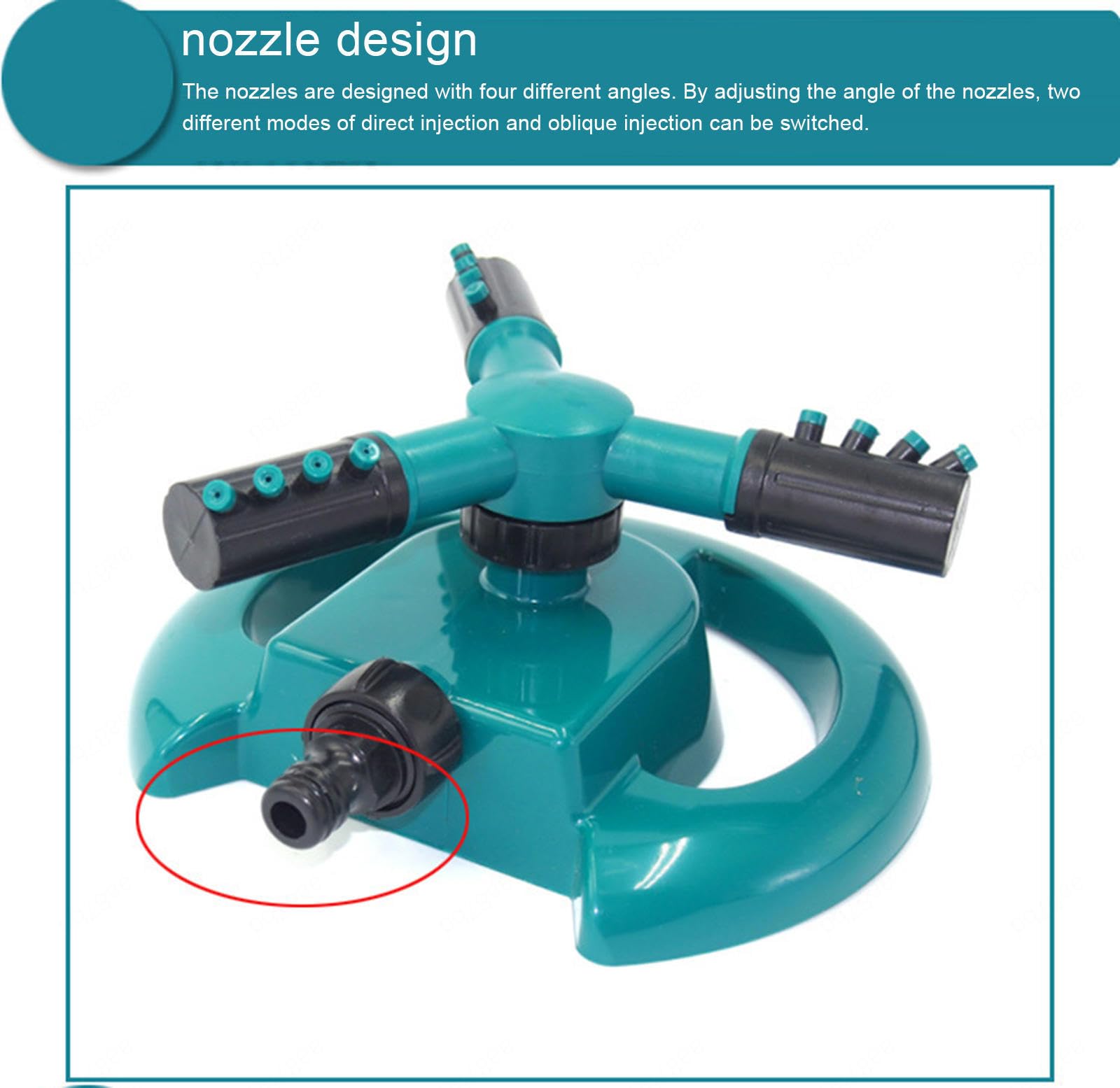 VIDECOR Irrigatori per Cantiere | Irrigatori d'Acqua per Prato | Irrigatore da Giardinaggio per Cortile | Tubo Oscillante Sistema di Irrigazione a Irrigazione Rotante a 360 Gradi 2 Pezzi