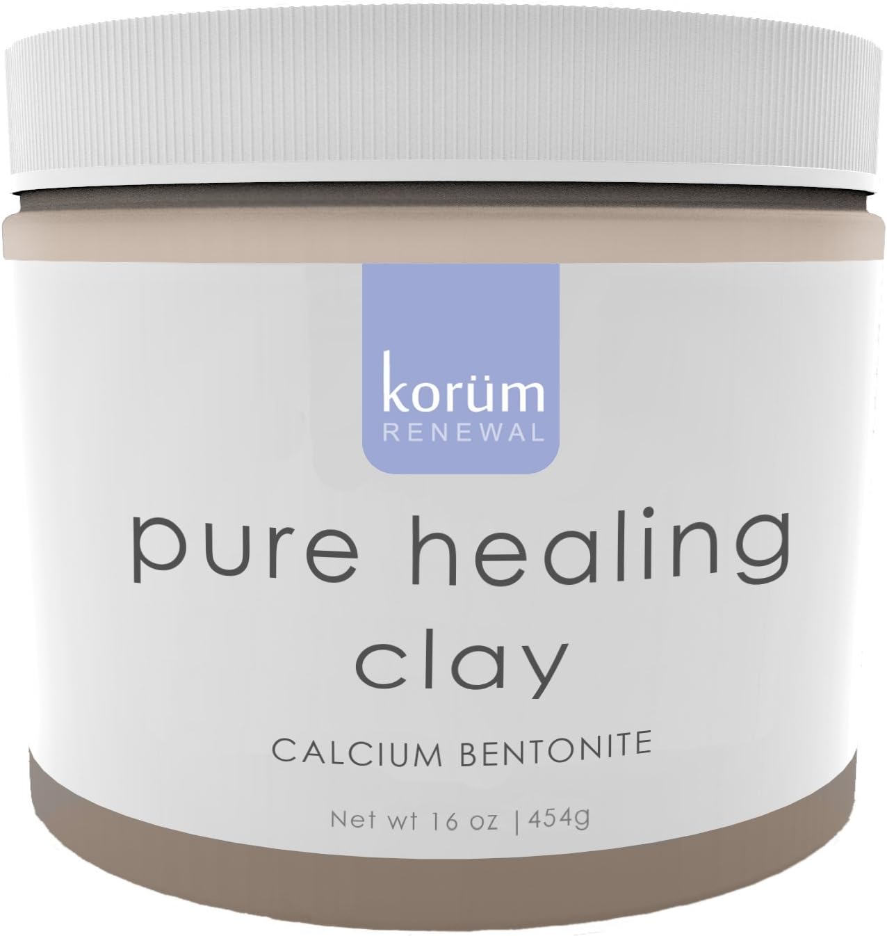 Bentonite Clay | Pure Healing Clay - 16 oz. Calcium Bentonite Clay Powder | Natural Skin Care | Detox Clay | Detox Bath | Wooden Spoon | from USA
