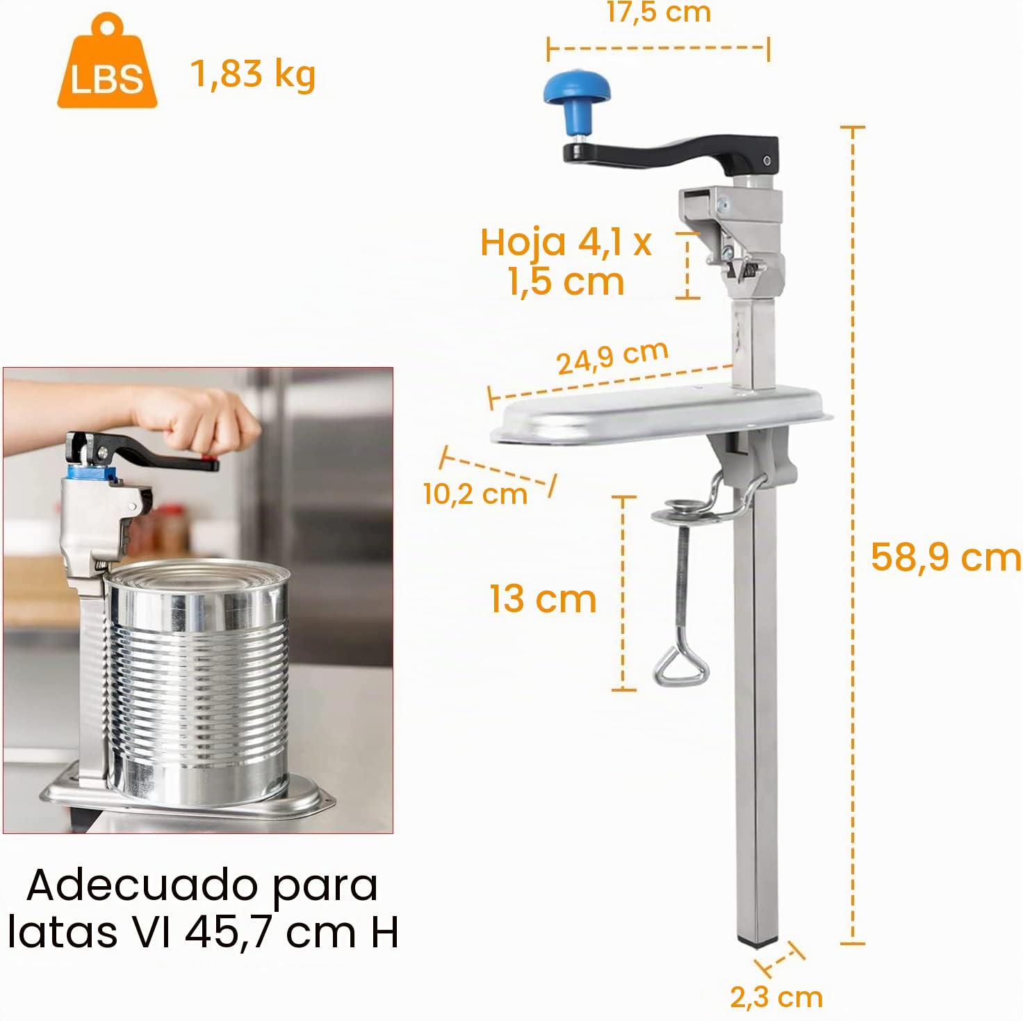 Abrelatas de Mesa Commercial #10 Compatibles con Edlundd Old Reliable